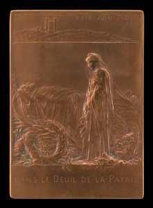 La Francia piange il Presidente della Repubblica [retro], 1894 da Louis Oscar Roty
