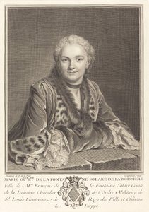 Marie Gallelise de la Fontaine da Louis Petit after Maurice Quentin de La Tour