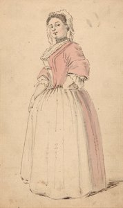 Giovane Donna in Abito Rosa da Louis Philippe Boitard