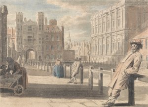 Porta di Holbein e Casa del banchetto di Jones, Whitehall... da Louis Philippe Boitard