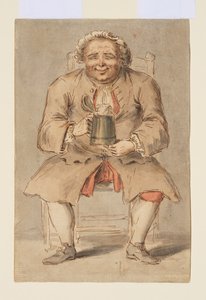 Uomo seduto con un boccale da Louis Philippe Boitard
