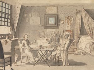 Autoritratto con due giovani uomini da Louis Philippe Boitard