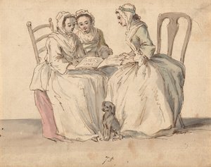 Tre signore sedute da Louis Philippe Boitard