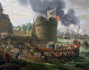 Luigi XVI visita il porto di Cherbourg, 23 giugno da Louis Philippe Crepin