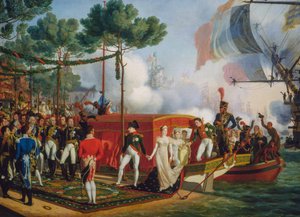 Napoleone Bonaparte e Maria Luisa sbarcano ad Anversa da Louis Philippe Crepin