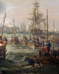 La flotta reale segue Luigi XVI a Cherbourg, 23 giugno da Louis Philippe Crepin