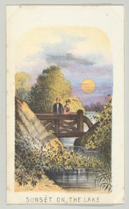 Tramonto sul lago, dalla serie Vedute di Central Park, New York, Parte 2 da Louis Prang