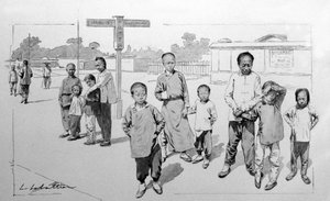 Stazione ferroviaria Transiberiana in Cina. 1913