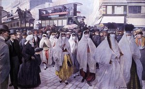 Artisti del Teatro Orientale che tornano al Trocadero da Louis Remy Sabattier
