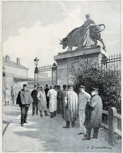 Scioperanti al macello de la Villette da Louis Remy Sabattier