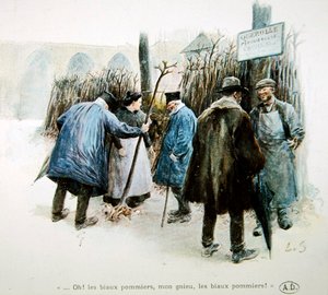 Vivaisti e vivaiste che lodano i meravigliosi meli della Normandia da Louis Remy Sabattier