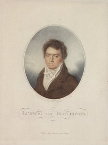 Ludwig van Beethoven (1770-1827) inciso da Blasius Hofel (1792-1863) 1814 da Louis Rene Letronne