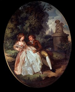 Scena galante (con Cupido) da Louis Rolland Trinquesse