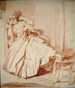 Studio di una ragazza addormentata