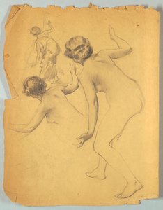 Studio di figura nuda piegata