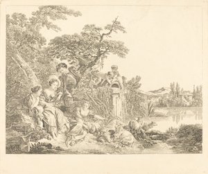 I doni del pastore da Louis Simon Lempereur after François Boucher