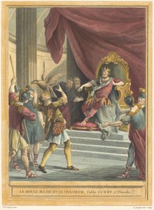 Il re, il nibbio e il cacciatore da Louis Simon Lempereur after Jean Baptiste Oudry