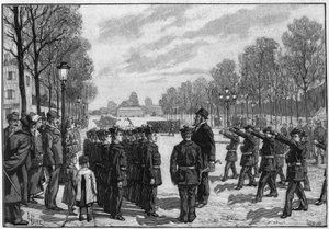 Esercizio dei battaglioni scolastici sul boulevard Saint Jacques di Parigi