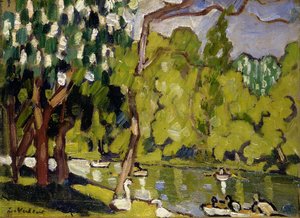 Barche sul lago nel Bois de Boulogne da Louis Valtat