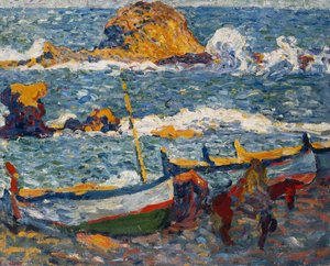 Lo sciopero a Llanca, Spagna da Louis Valtat