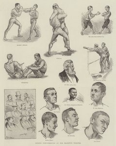 Spettacoli di boxe al Teatro di Sua Maestà da Louis Wain