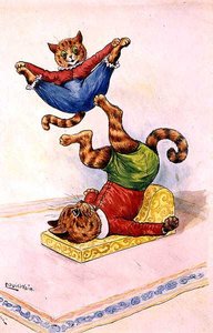 Gli acrobati da Louis Wain