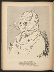 Il ladro, da p. 72, Louis Wain Annual da Louis Wain