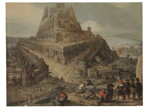 Re Nimrod ordina la costruzione della Torre di Babele