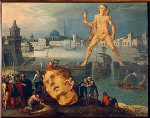 Sette Meraviglie del Mondo: Il Colosso di Rodi da Louis de Caulery
