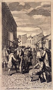 Fiera di San Bartolomeo, Londra, c1715 da Louis du Guernier