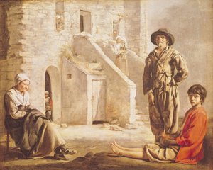 Contadini davanti alla loro casa, c.1641