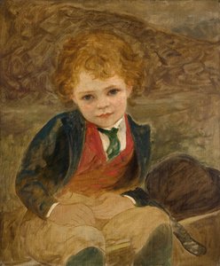 Studio di un ragazzo seduto in una carriola, 1890 da Louisa Starr