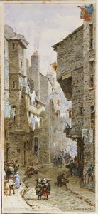 Scena di strada a Edimburgo da Louise Ingram Rayner