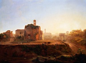 Veduta del Foro di sera