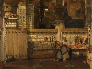 La vedova egiziana da Lourens Alma Tadema