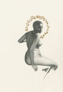 Nudo seduto aggraziato
