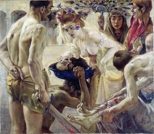 Salomè riceve la testa di San Giovanni Battista da Lovis (1858 1925) Corinth