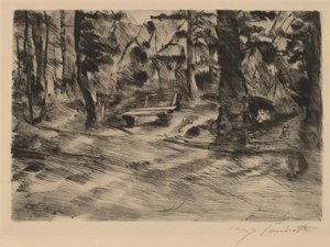 Panchina nel bosco II, 1917 da Lovis Corinth