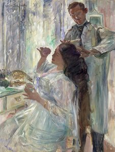 Charlotte Corinth al suo tavolo da toeletta da Lovis Corinth