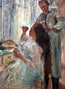 Tedesco: Am Putztisch Charlotte Corinth al suo tavolo da toeletta da Lovis Corinth