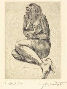 Nudo femminile accovacciato, 1914 da Lovis Corinth