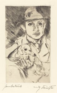 Ragazzo con cane da Lovis Corinth
