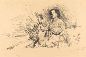 Ragazza che legge da Lovis Corinth