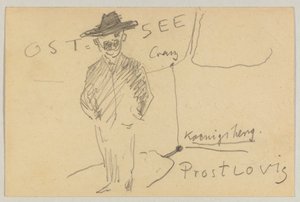 Lovis Corinth a Carl Strathmann: Cartolina, timbro postale 10 aprile 1903 da Lovis Corinth