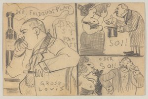 Lovis Corinth a Carl Strathmann: Cartolina, timbro postale 12 dicembre 1898