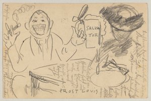 Lovis Corinth a Carl Strathmann: Cartolina, timbro postale 13 marzo 1903 da Lovis Corinth