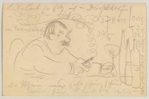 Lovis Corinth a Carl Strathmann: Cartolina, timbro postale 13 settembre 1907