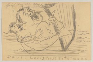 Lovis Corinth a Carl Strathmann: Cartolina, timbro postale 18 luglio 1903 da Lovis Corinth