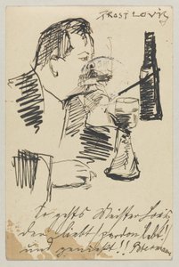 Lovis Corinth a Carl Strathmann: Cartolina, timbro postale 20 aprile 1903