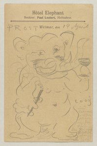 Lovis Corinth a Carl Strathmann: Cartolina, timbro postale 20 aprile 1905 da Lovis Corinth